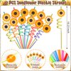 Erweicet Sunflower Party Favors 72 PCS Slap Braclets Temporary Tattoos DIY Stickers Keychains Straws Gift Bags for Summer Autumn Sunflower Theme Party Baby Shower Goodies Bag Filler