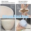 coldchill Silicone Face Mask Mixing Bowl Set, DIY Facemask Mixing Tool Kit with Silicone Mask Bowl, Facial Mask Brush, Bowl Stick Spatula, Face Mask Applicator, Measuring Cup (5 PCS＆White)