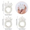 Isslly 3PCS Pearl Hair Ties with Crown, Pearl Rhinestones Crown Scrunchies, Star Crown Pearl Beaded Elastic Hair Tie, Cute Ponytail Holders for Girls, Women, Flower Girl for Parties