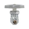 Eastman Multi-Turn Straight Stop Valve, 1/2 Inch PEX Outlet x 1/2 Inch PEX Inlet, Chrome Plated, 04492LF