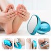 BEZOX Glass Foot File, Foot Scrubber Callus Remover for Wet and Dry Feet, Portable Handheld Sized Foot Scraper for Cracked Heel - Shinning Blue