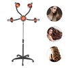 RustyVioum 5 Head Infrared Light Heat Therapy Red Lamp, 750W Salon Hair Perming Dyeing Styling Adjustable Height, Infrared Heater Salon Vaporizer with Rolling Wheels 5-head Salon Hair Steamer