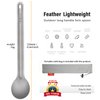TiTo Titanium Long Handle Spork and Spoon Eco-Friendly Ultralight Portabale Flatware for Outdoor Camping Backpacking Hiking Travel Picnic Tableware with Bag (2Pcs Sandblasting)