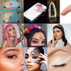Face Gems Eye Hair Jewels Stick on Makeup Rhinestones White Pearl Self Adhesive for Women Festival Accessories Nail Art DIY Decoration Kits 4 Sheets