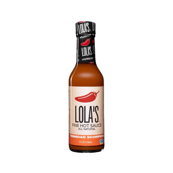 Lola's Fine Hot Sauce - Trinidad Scorpion | 5 Fl Oz | Signature Family Recipe | All-Natural, Gluten-Free, Keto | Perfect for Chili, Soups and Fish Tacos