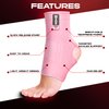 WYOX Ankle Compression Sleeve - Heel Compression Support, Ankle Sleeves for Women, Compression Wrap for Ankle, Compression Ankle Brace, and Ankle Support Sleeve for Recovery (Pink L/XL)