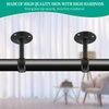 Anndason Curtain Rod Ceiling-Mount Bracket Curtain Rod Brackets Curtain Rod Holders (8 PCS, Black)