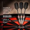 Viper Bobcat Adjustable Weight Soft Tip Darts with Storage/Travel Case: Nickel Silver Plated, Light Blue Rings, 16-18 Grams