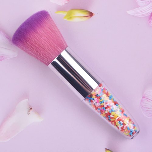 Ycyan Nail Art Dust Powder Remover Brush, Nail Art Dust Cleaner Brush Professional Nail Art Tool for Acrylic Gel Nails Colorful Handle