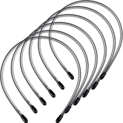 6 Pieces Unisex Hair Band Men Metal Headband Small Spring Wavy Black Hair Hoop Nonslip Slicked Back Headband for Men Women Sports Sports Fashion Headwear Hair Accessories