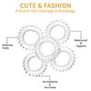 QIUTIMIY 16Pcs Spiral Hair Ties, (Clear White) Hair Elastic Coils for Women and Girls, Waterproof Phone Cord Hair Scrunchies Accessories Bands for Ponytails and Updos