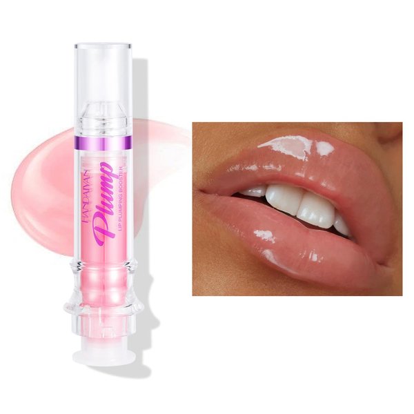 Tiejdhr 6 Colors Lip Plumper, Hydrating & Smooth Lip Wrinkles, Enhancing Plump Effect for Fuller Lips High Shine Lip Glaze Long Lasting Nourishing Lip Plumper for Women Girls (# 01)
