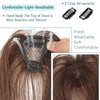 DIFEI Clip in Bangs,360°Cover Bangs Hair Clip 100% Real Human Hair,Side Parted Bangs Clip in Hair Extensions 360° 3D Cover Fake Clip on Bangs for Women (Medium Brown#11,)