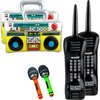 Trounistro 6 Pack Inflatable Radio Boombox Inflatable Mobile Phone Inflatable Microphones for 80s 90s Party Decorations Hip Hop Theme Birthdays Party Supplies