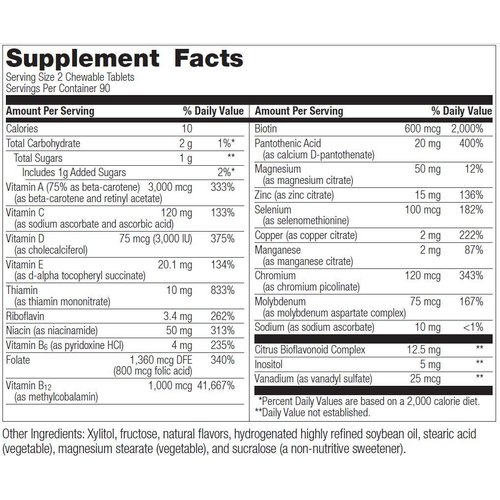 Bariatric Advantage Complete Chewable Multivitamin - 180 Count, Orange