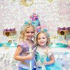 Didder Blue Mermaid Birthday Outfit Sash and Starfish Seashell Headband Party for Girls, Mermaid Theme Birthday Party Decorations Gifts for Girls (Blue Seashell Starfish + Blue Sash)