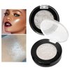 Afflano Shimmery White Glitter Eyeshadow, Highly Pigmented Single White Eyeshadow Sparkly Eye Makeup, Long Lasting Holographic White Eyes Highlighter Makeup, Cruelty Free,Talc Free, 1A