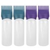 ELANE 4 Pack Root Comb Applicator Bottle,Hair Oil Applicator Bottle for Hair,Oil Comb Applicator Hair Bottle Applicator for Hair Dye Shampoos Hair Salons.6oz (Purple+Green)