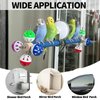 FlidRunest Rotating Ball Bird Perch Toy with Suction Cup, Bird Perch Stand Toy with Rotating Balls, Bird Window/Car/Glass Perch Puzzle Toy for Parakeets, Parrots, Budgie
