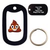 Custom Engraved Pet Tag - Poo Emoji- White - Dog Tag - Tag-Z Wag-Z