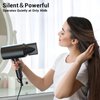 SHRATE Hair Dryer with Diffuser and 2 Nozzles-1800W Blow Dryer for Styling and Travel with Negative Ion Technology, Constant Temperature Hair Care, 3 Heat/2 Speed Settings-Ideal for Curly Hair(Black)