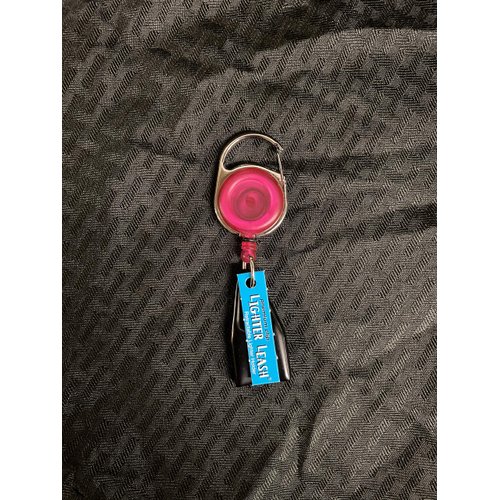 Premium Lighter Leash Retractable Keychain Clip (Pink)