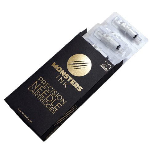 Monsters Ink Tattoo Needles 1rl Tattoo Needles Cartridge for Tattoo Gun, Tattoo Pen & Tattoo Machine. Tattoo Cartridge Needles 1 Round Liner 0.25mm #8
