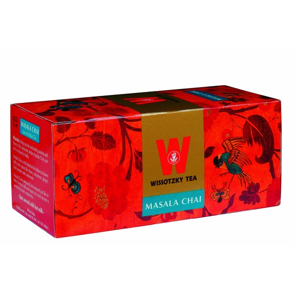 Wissotzky Masala Chai Black Tea (6 Pack - 120 Tea Bags) | Aromatic Chai Tea | Antioxidant Rich | Comforting Tea | Black Tea Bags