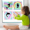 HAPMARS 4 pcs Window Art Suncatcher Kits for Kids Crafts Ages 6-8,Mermaid Gifts for Girls, Fun Arts and Crafts for Girls Ages 8-12, Birthday Gifts for 7 Year Old Girl(Mermaid)