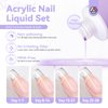 Saviland Professional Acrylic Liquid Monomer Set - (1.69 Oz, Pack of 2), Non-Yellowing, Medium Time Drying Acrylic Liquid - Monomer for Extension & Carving Acrylic Nails