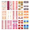 XEAOHESY 30 Sheets Flower Series Full Wraps Nail Polish Strips Stickers Self-Adhesive Nail Art Decals Stickers with Nail File Manicure Kit Nail Art for Women Girls