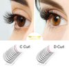 Premade Fans Eyelash Extensions Short Stem Premade Volume Eyelash Extensions 5D-C-0.10-17 Volume Lash Extensions Pre made Lash Fans C D Curl .07 .10(5D-C-0.10,17mm)