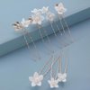 7 Pieces U shaped Vintage Gold Leaf Hair Pins for Women Handmade New Material Polymer Clay Flower Wedding Hair Pins Bridal Accessories Jewelry