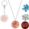 DND Dice Set Locket/Keychain - 3 Polyhedral Mini Dice Sets Included - Perfect RPG/Dungeons & Dragons (D&D) Accessories Gifts. Tiny/Micro Red, Blue & Clear Set have D20 D12 D10 D8 D6 Sided Dice.