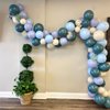 Slate Blue and Beige Balloon Garland Arch Kit, Dusty Blue Pastel Baby Blue White Sand Beige Latex Boho Balloons Arch Kit for Boys Ocean Birthday Baby Bridal Shower Wedding Party Decorations Supplies