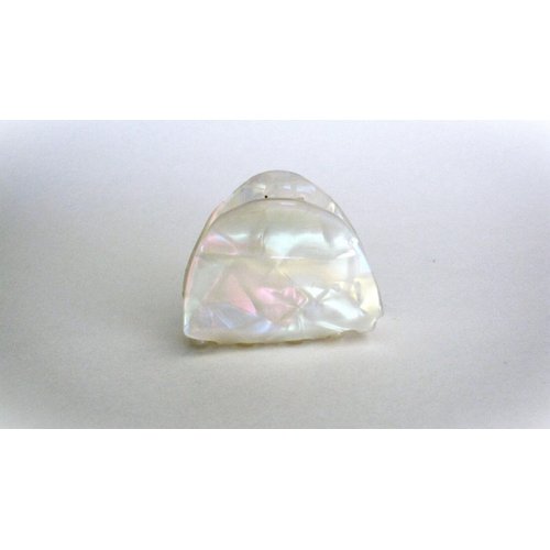 Generic Pearly white iridescent acrylic triangle hair claw clip