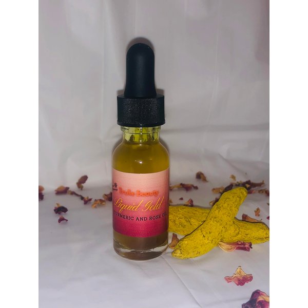 Magical Beginnings Liquid Gold, Tumeric and Rose, skin healing moisturzing oil