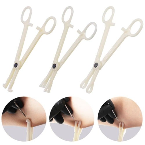 4PCS Reusable Professional Clamp Ear Lip Navel Nose Open Septum Piercing Tool Forceps Plier Clamp Body Jewelry Puncture Tool Set