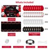 Birthday Party Decorations Confetti Balloons Kit Happy Birthday Photography Backdrop Banner Tablecloths for Boys Girls Men Women Birthday Party Supplies Decor (Red and Black)