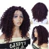 ColorCircle Burgundy 99J Curly Lace Front Wig for Black Women,Red Wine Mixed Black Color Melt Skin HD Lace Frontal Glueless Wigs Pre Plucked with Baby Hair 180% Density 20 inch (Burgundy Mixed Black)