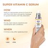 GNJOY Super Vitamin C Serum for Mature Skin - 84% Super C Serum for Women Anti Aging Serum with Vitamin C Caffeine - Vitamin C Face Serum For Hydrate, Firm, Lift - 50ml