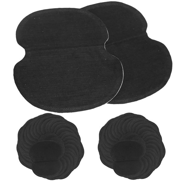60pcs Underarm Armpit Sweat Pads, Nonwoven Fabric Dress, Clothing Underarm Sweat Pads, Non Visible, For Women And Men, Black