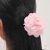 Lady Peony Silk Party Wedding Brooch Corsage Hair Head Clip Headdress Flowers | Flower Hair Clips | Brooch Pins for Women | Floral Hair Clips | Flower Hair Clips for Women | (Pink Floral)
