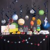 SUNBEAUTY 11 Pcs Solar System Hanging Decoration Universe Space Happy Birthday Banner Outer Space Whirls Hanging Swirl for Kids Birthday Solar System Party Supplies