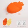 LOYATRO Toothbrush Holder Wall Mounted Shower Wall Razor Holder, Self-Adhesive Bathroom Soap Bar Saver Organizer, Kitchen Sink Sponge Holder(Carrot-Orange+Yellow)