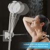 EAARSUO Shower Head Holder Wall Mount, Shower Head Holder Adhesive, Showerhead Holder Clip, Shower Wand Holder Wall Mount, Waterproof Shower Handle Holder, Shower Head Bracket (Brushed Nickel)