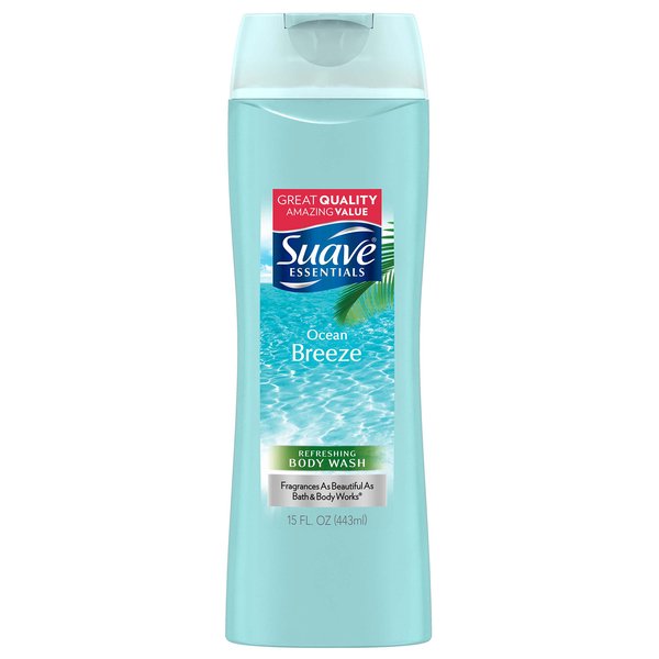 Suave Essentials Body Wash, Ocean Breeze, 15 Fl Oz (Pack of 1)