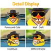 wonuu Car Rubber Duck Ornament Cool Car Accessories Duck Car Dashboard Decoration Special Prop Cowboy Hat Necklace, AK47
