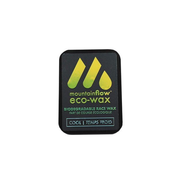 mountainFLOW Biodegradable Ski/Snowboard Race Wax | Cold, Cool, Warm | Great Glide + Durability | Eco-Friendly. 0% Petroleum!| Cool: 10-25F| 40 g