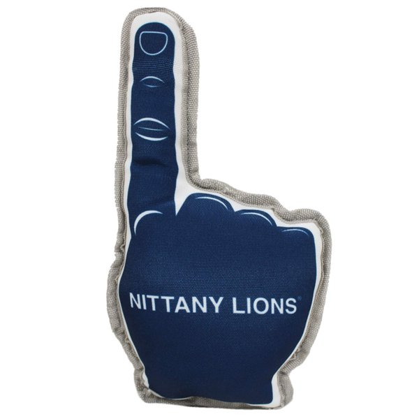 Pets First NCAA Penn State Nittany Lions #1 FAN TOY. Best SPORTS Dog Toy with Double Stitched trim and Tough Nylon material filled with Chewable Polyfil and INNER SQUEAKER